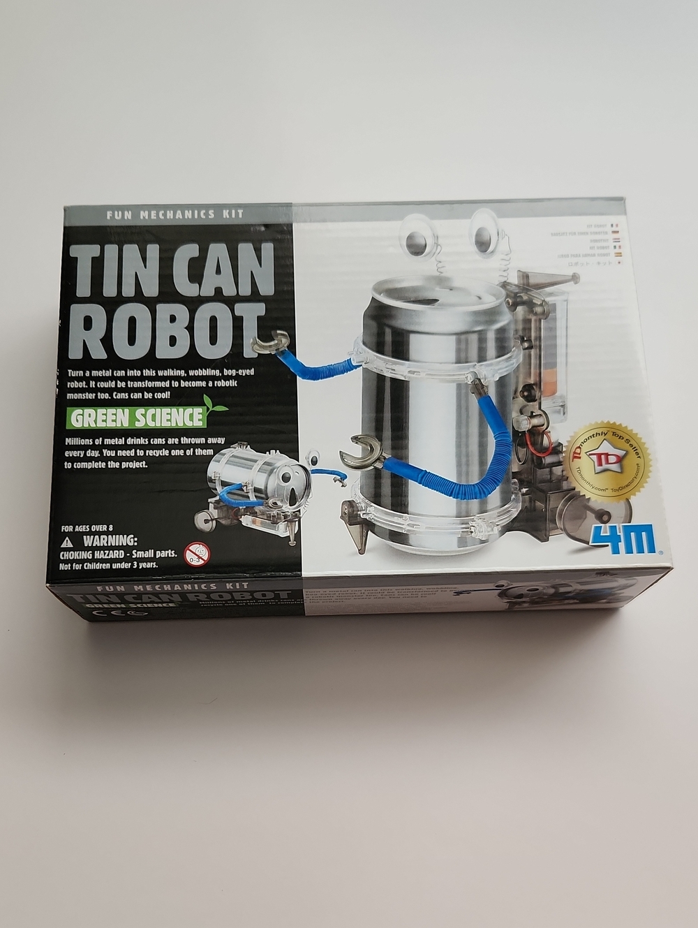 Tin Can Robot - Fun Mechanics Kit, Green Science, Children Toy, New - Never Open